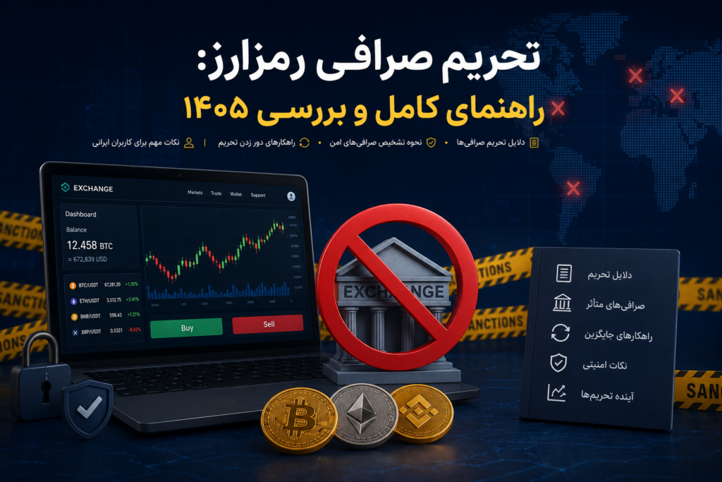 تحریم صرافی رمزارز: راهنمای کامل و بررسی ۱۴۰۵